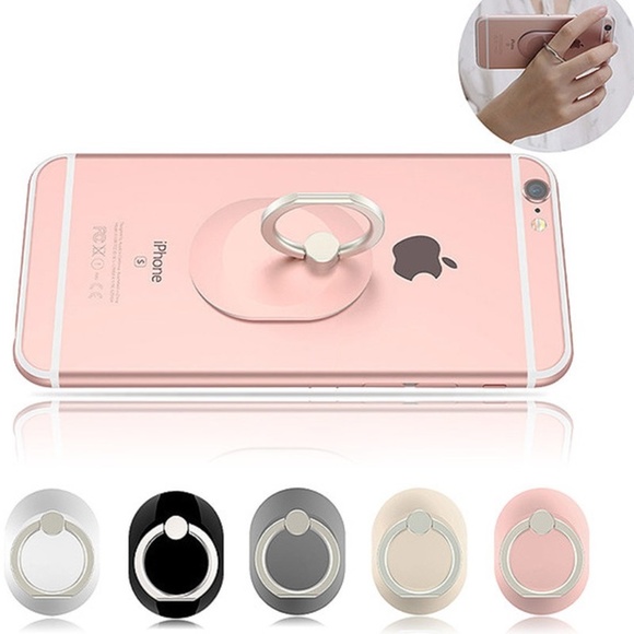 Red Cell Phone Ring Holder Grip 360° - Picture 1 of 4